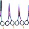 Set profesional GEPARD de foarfece de tuns și de filat 4in1 + accesorii Quatros Multicolor