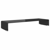 Cumpara ieftin Stand TV/Suport monitor sticla, 90x30x13 cm, negru