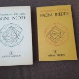 Dan Barbilian Ion Barbu - Pagini Inedite 2 Volume Cartonata 1981 1984 Editura Albatros