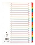 Index carton Q-Connect A4 alfabetic A-Z alb margine color 170g/mp