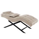 Fotoliu de relaxare, canapea cosmetică pentru salonul de cosmetică, pentru gene, pedichiură, spumă cu memorie, perne suplimentare Cozzi STD-R.