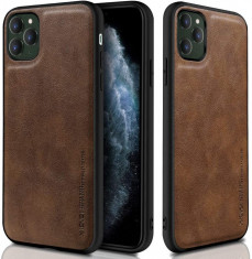 Husa X-Level iPhone 11 Pro Max din silicon si piele ecologica Luxury Leather, foto