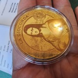 Republica Togo , moneda aur puritate 0.999 , 1/200 uncii ... GIOCONDA - 1500 FRANCI 2022