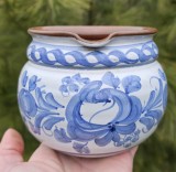 VAS VINTAGE DIN CERAMICA, LUCRAT SI DECORAT MANUAL