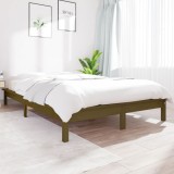 VidaXL Cadru de pat King Size maro miere 150x200 cm lemn masiv de pin