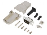 Conector D-Sub 9-Pin Tată Drept Terminal cu Șurub Gold Flash