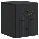 vidaXL Dulap de noapte suspendat cu sertar Negru 33 x 34,5 x 40 cm 898127