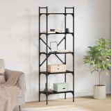 vidaXL Bibliotecă Stejar Negru 56 x 32 x 174 cm Lemn compozit 882148