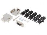 Conector D-Sub 9-pin Femeie pentru Cablu Negru Set Complet