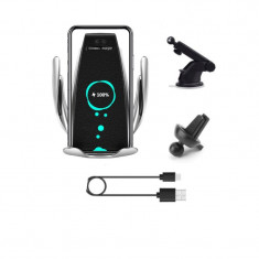 Incarcator Wireless Auto Fast charge DELUXE ORIGINAL S5 , Ventilatie+Ventuza foto