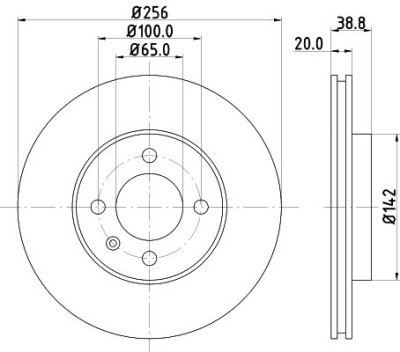 Disc frana VW LUPO (6X1, 6E1) (1998 - 2005) KRIEGER 0950004095 foto