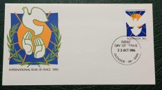 Australia 1986 - Anul pacii, FDC