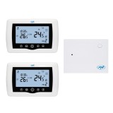 Termostat Inteligent PNI CT400 WiFi, Control 2 Zone, Control Vocal si Aplicatie Mobila, Programare Zilnica, Antigel, Detectie Fereastra Deschisa