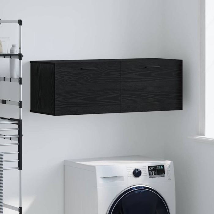 vidaXL Dulap de perete Stejar negru 100 x 36.5 x 35 cm Lemn compozit 879572