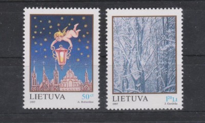 LITUANIA 1997 CRACIUN Serie 2 timbre Mi.655-56 , MNH** foto