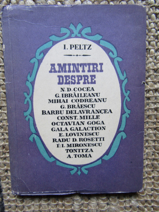 Isac Peltz - Amintiri despre...