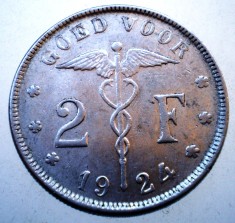 7.575 BELGIA BELGIE 2 FRANCS FRANCI 1924