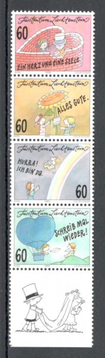 Liechtenstein.1995 Timbre de felicitare-streif SL.264