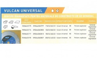 Disc diamantat segmentat universal 230x22.23 Norton Vulcan foto