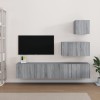 Gossi set dulapuri tv, 4 piese, gri sonoma, lemn prelucrat