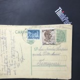 CP02 Carte postala veche 1934 Sanatoriul Vijnitza Bucovina - Timisoara timbru Fondul Aviatiei interbelica