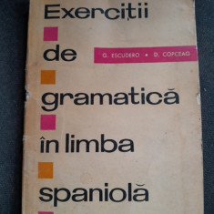 Exercitii de gramatica in limba spaniola - G. Escudero