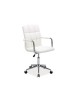 Scaun birou copii SL Q022, ergonomic, cadru otel, piele ecologica, inaltime ajustabila, rotatie 360&deg;, 60 Kg, alb