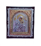 Cumpara ieftin Icoana Maica Domnului cu Pruncul, Lemn, 22cm, Aurie, Ortodoxa, Cadou, Birou/Perete, Print Digital, cu Rama