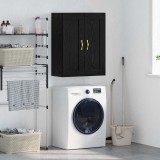 vidaXL Dulap montat pe perete Stejar Negru 69,5 x 34 x 90 cm 882752