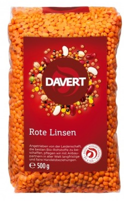 Linte rosie bio 500g DAVERT foto