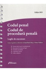 Codul penal. Codul de procedura penala. Legile de executare Act.3 septembrie 2025 Ed.Spiralata - Ioan-Paul Chis, Victor Vaduva
