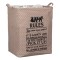 Coș Rufe Textil, Model Buline, Culoare Taupe, 40x30x50 cm, Capacitate 60 L