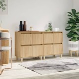 VidaXL Servante, 2 buc, stejar sonoma, 60x35x70 cm, lemn prelucrat