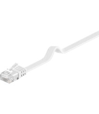 Cablu plat Cat6 UTP 10m 250MHz RJ45 cupru alb Goobay
