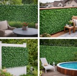 Gard viu artificial verde decorativ cu frunze iedera 300x100cm