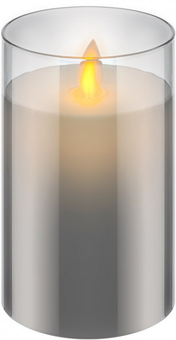 Lumanare LED Real Wax din sticla 7.5x12.5cm Goobay 60371
