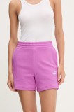 Puma pantaloni scurti femei, culoarea violet, neted, high waist, 682441