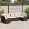 vidaXL Set de canapele pentru grădină 7 pcs maro și alb Rattan poli 3354857