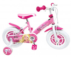 Bicicleta pentru fetite 12&amp;amp;quot; cu cadru rezistent din otel si scaun ajustabil Barbie Stamp foto