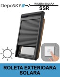 Cumpara ieftin Roleta exterioara solara DEPOSKY SSR pentru ferestrele de mansarda, din aluminiu, cu rol de protectie la caldura