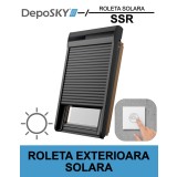 Roleta exterioara solara DEPOSKY SSR pentru ferestrele de mansarda, din aluminiu, cu rol de protectie la caldura