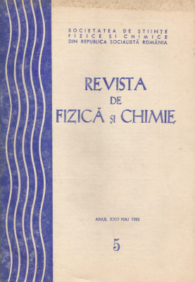 Romania, Revista de Fizica si Chimie, nr. 5/1985 foto