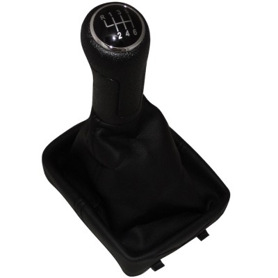 Nuca schimbator viteze cu manson AERZETIX, piele sintetica, compatibil Volkswagen Polo, 6 viteze foto