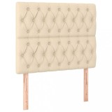 Cumpara ieftin Tablii de pat, 2 buc, crem, 90x7x78/88 cm, textil