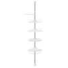 Organizator reglabil tip coltar pentru dus si baie, 4 rafturi