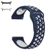 Curea silicon compatibila Samsung Galaxy Watch Ultra, Albastru-Alb
