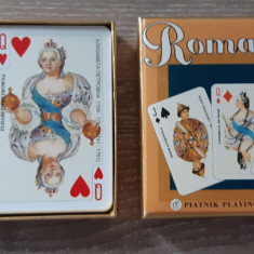 Set 2 pachete carti de joc de lux cu personaje din perioada Rococo.