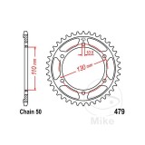 MBS Pinion spate fier 530 Z48 JT JTR479.48, Cod Produs: 7271323MA