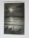 Carte postala foto circulata 1939:Rasarit de soare la marea Neagra