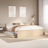 VidaXL Cadru de pat fără saltea/cu tăblie, 180x200 cm, lemn masiv pin